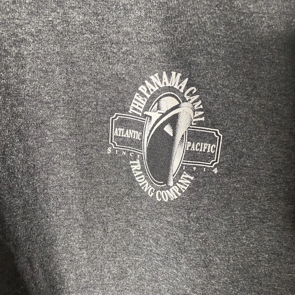 Vtg Panama Canal Trading Company Iguana T Shirt Mens SZ L Unisex Gray